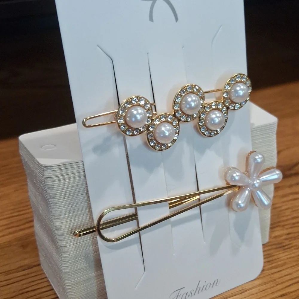 Elegant Gold & Pearl Hair Clips